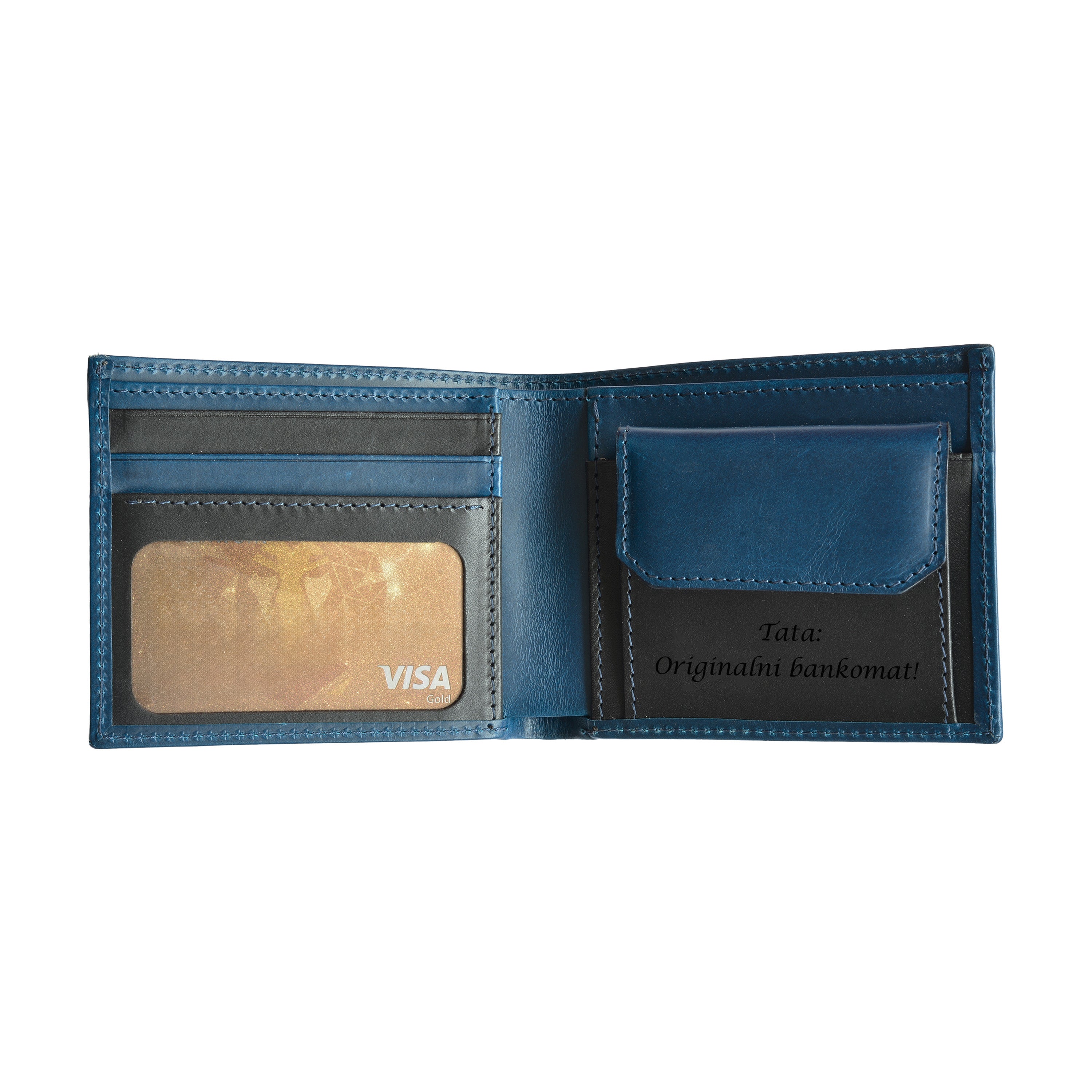 Kožni novčanik + Metalni privjesak