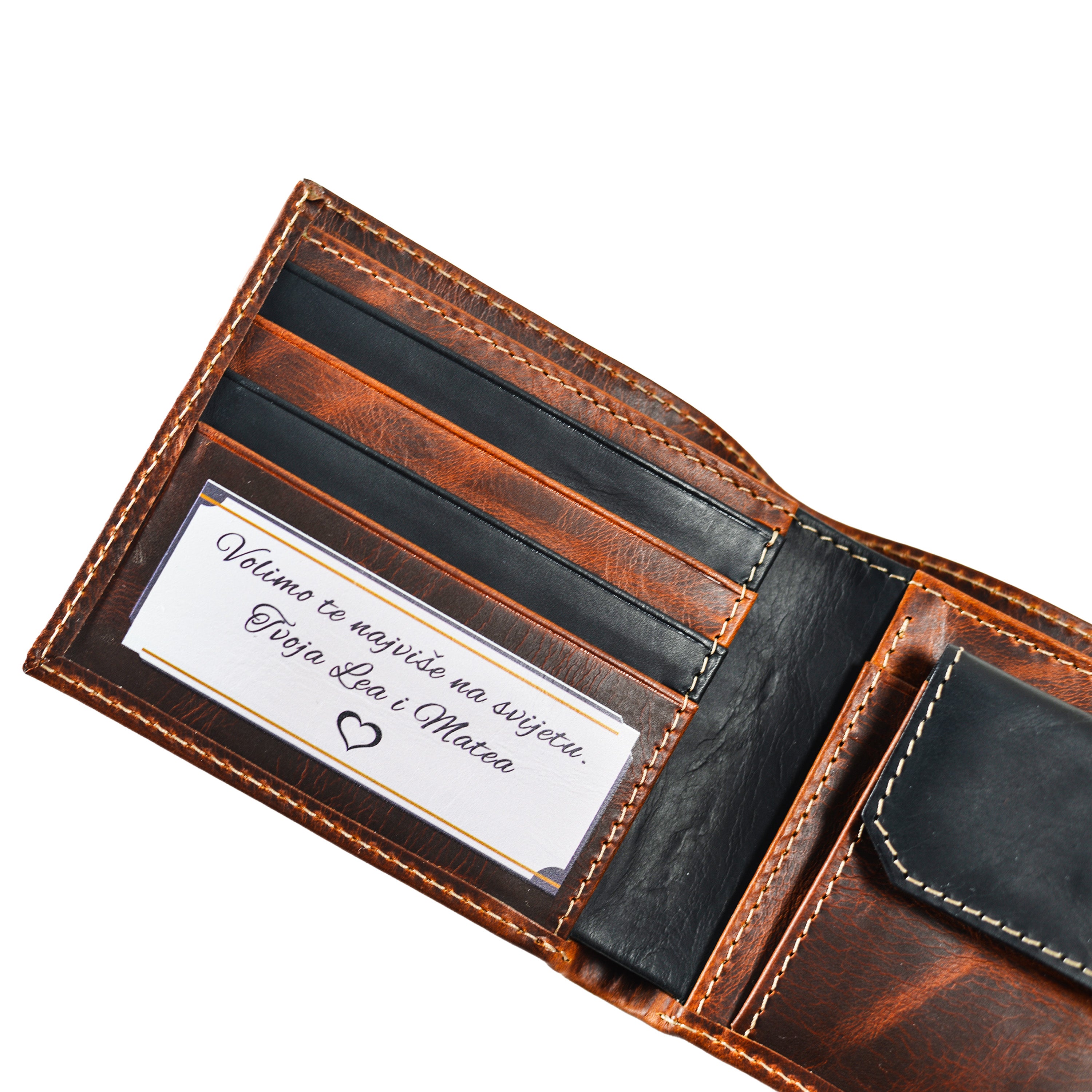 Kožni novčanik | Personalizacija u boji