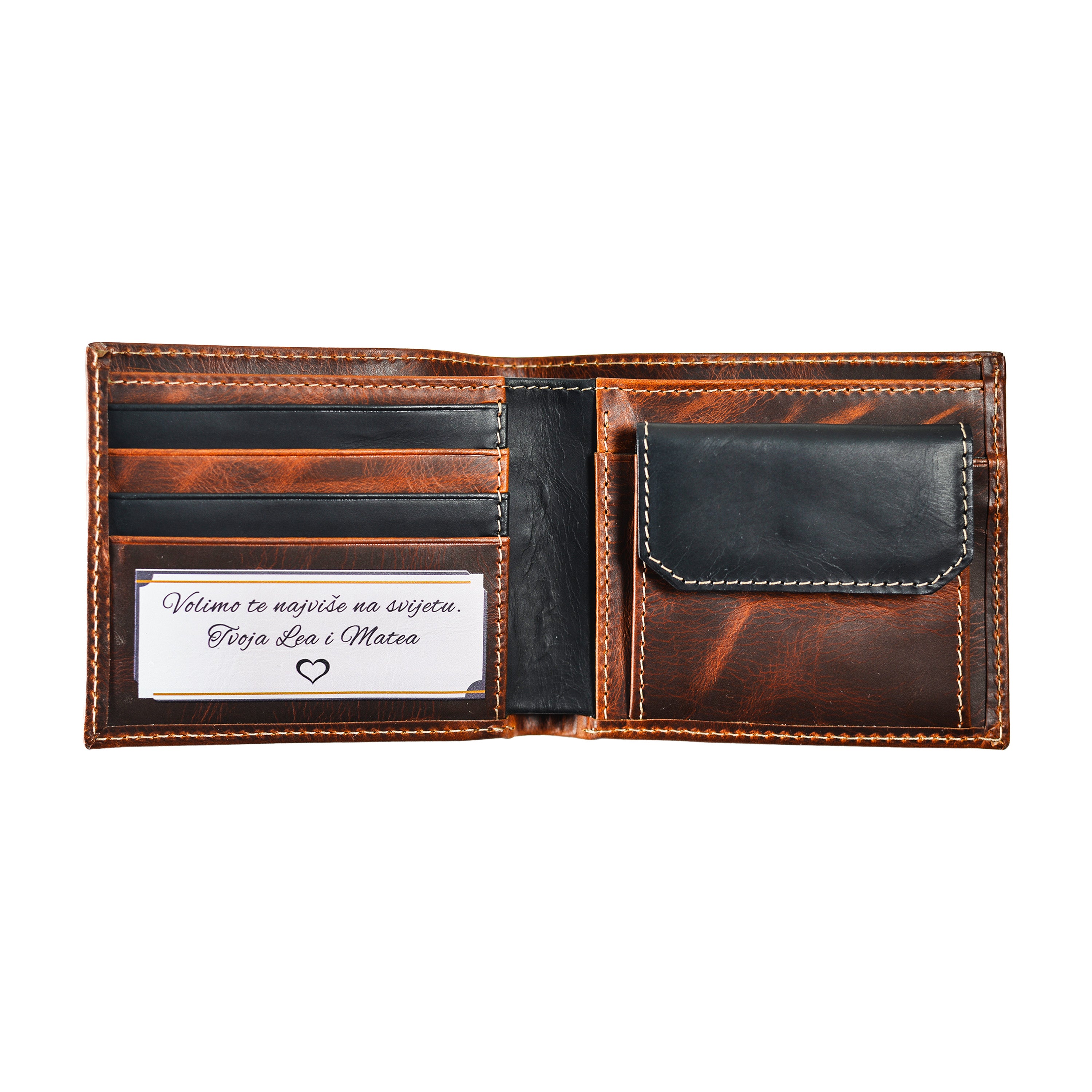Kožni novčanik | Personalizacija u boji