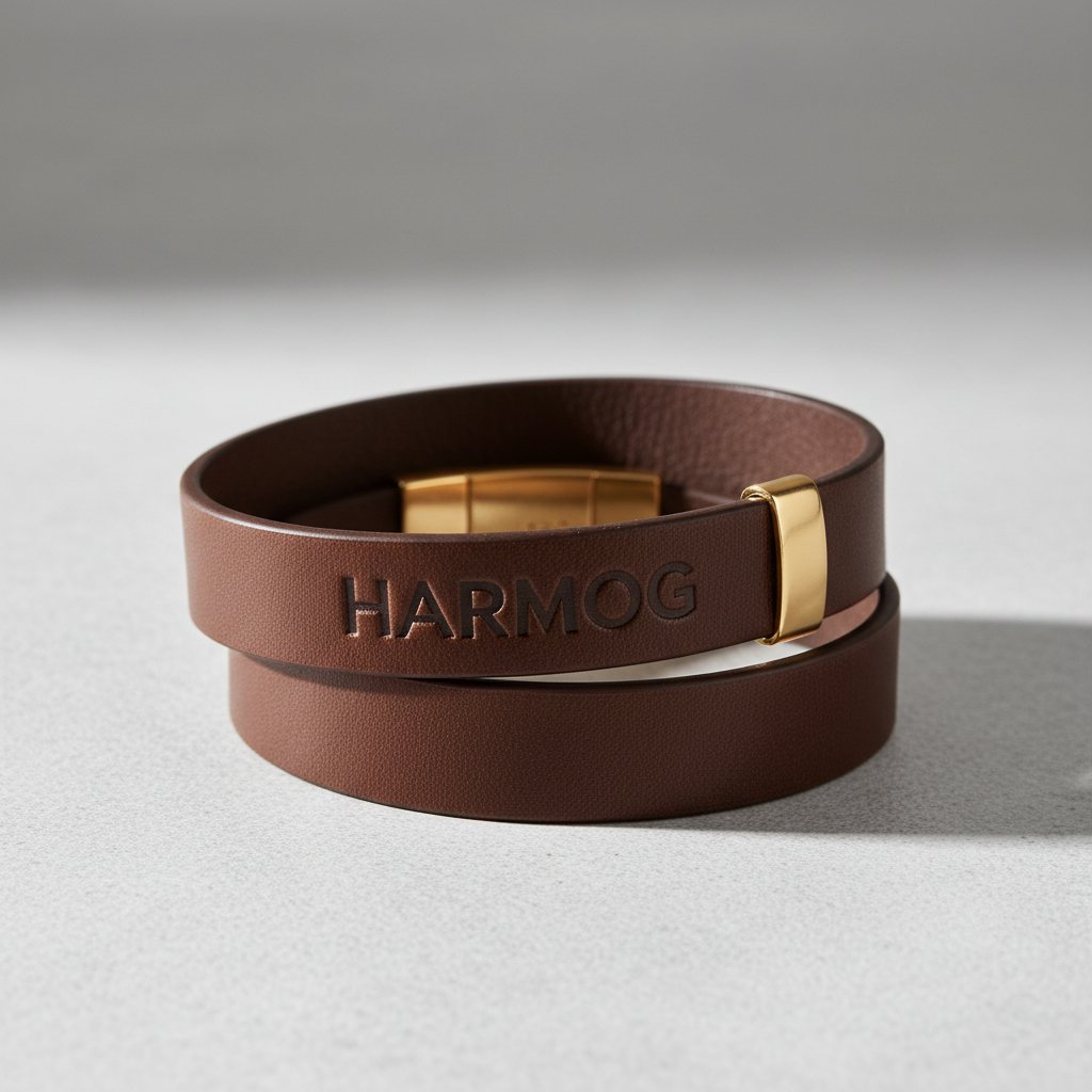 Handgefertigte Lederarmbänder aus italienischem Echtleder – Harmog