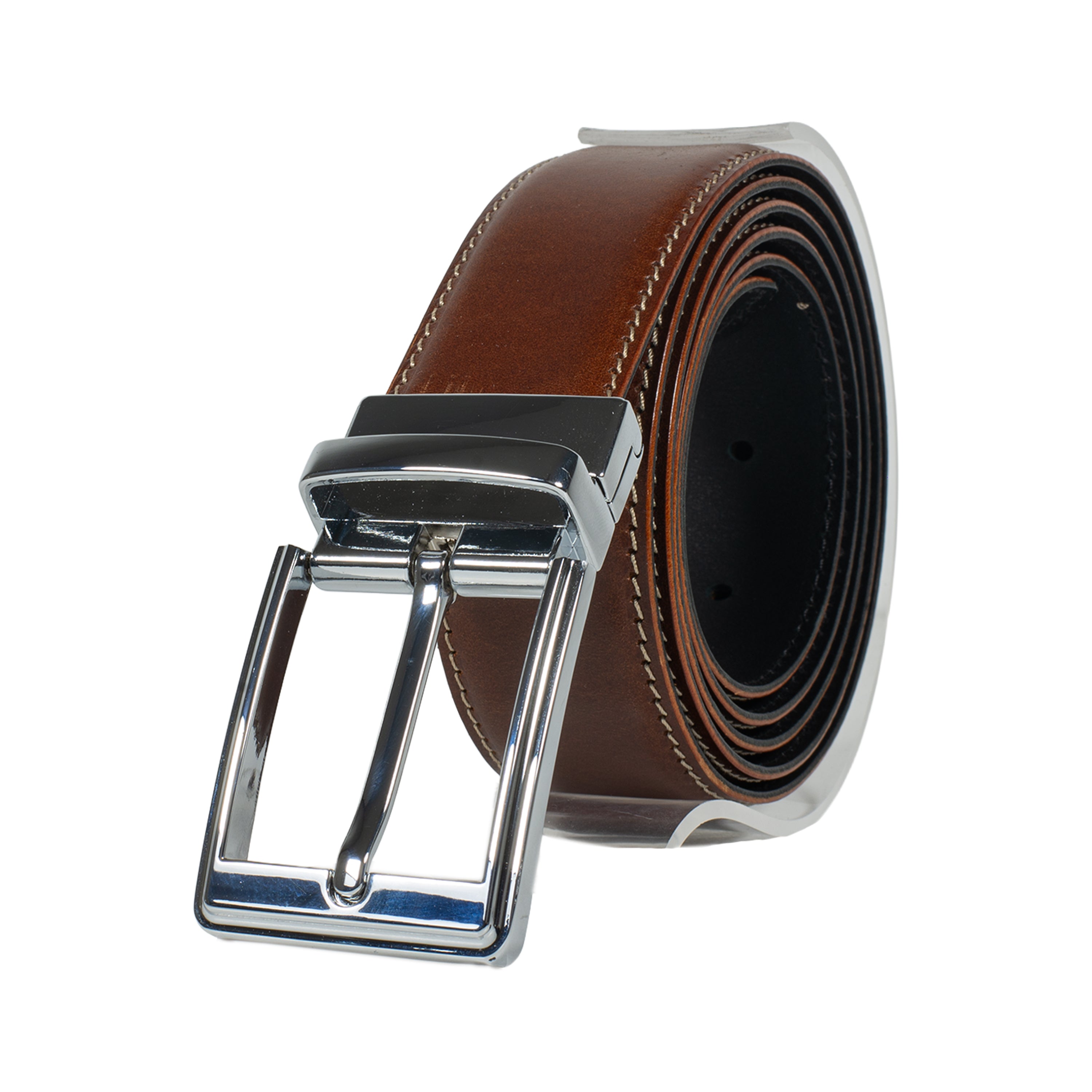 Klassischer Ledergürtel aus italienischem Veg-Tanned Full-Grain-Leder – Harmog
