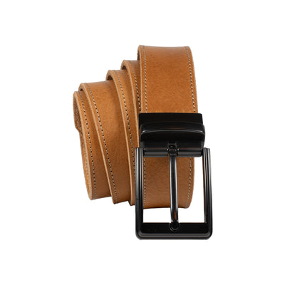 Klassischer Ledergürtel mit Ziernaht aus Full-Grain-Leder – handgefertigt, robust, zeitlos – Harmog