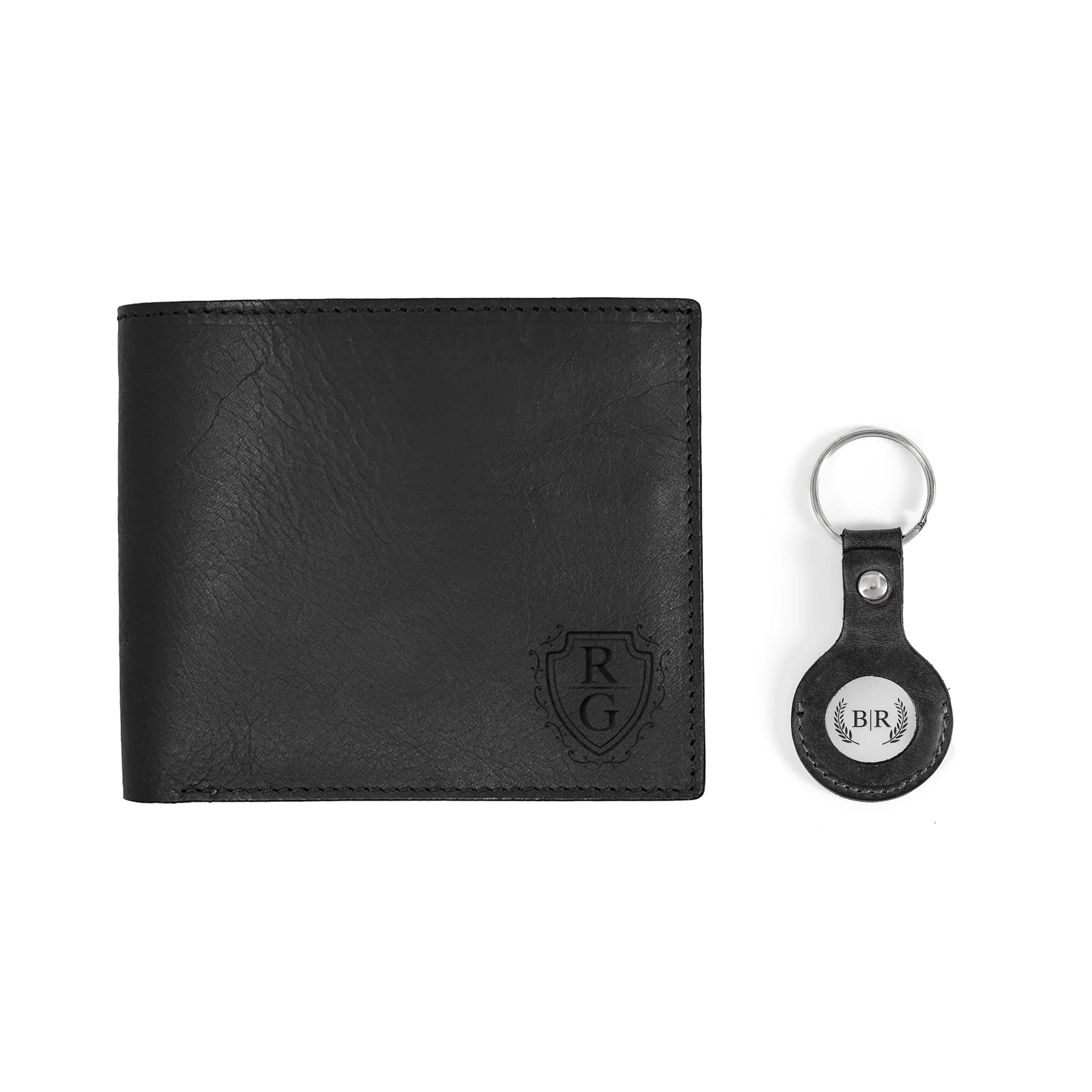Ledergeldbörse mit Schlüsselanhänger Set