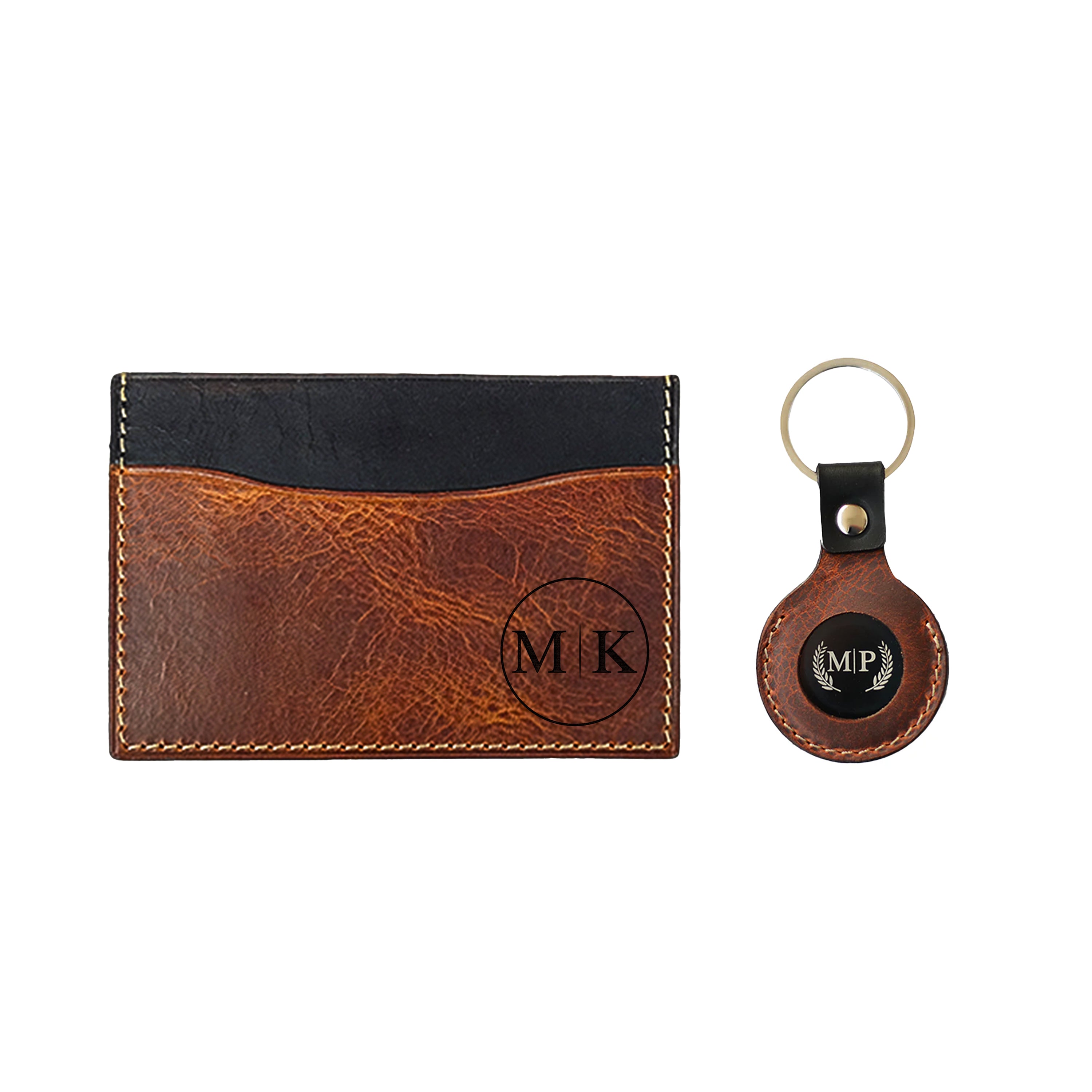 Premium Slim Kartenetui & Schlüsselanhänger Set