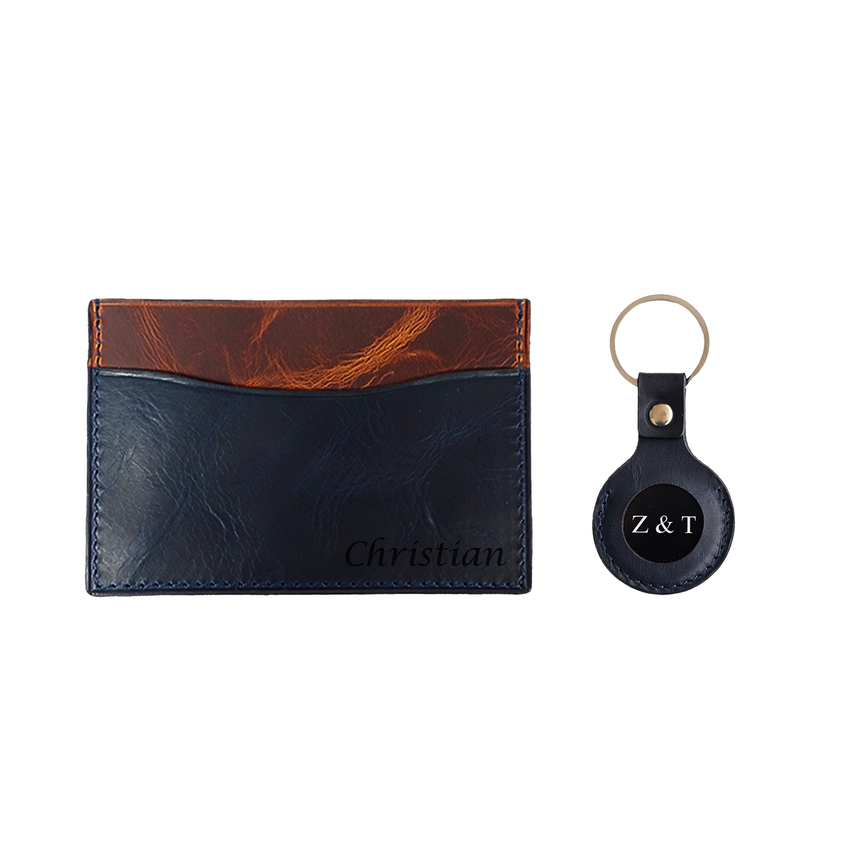 Premium Slim Kartenetui & Schlüsselanhänger Set