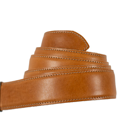 Premium Ledergürtel mit Automatikschnalle aus Full-Grain-Leder – stufenlos verstellbar, ohne Lochung – Harmog