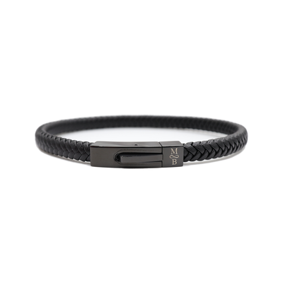 Lederarmband mit Magnetverschluss aus Stahl