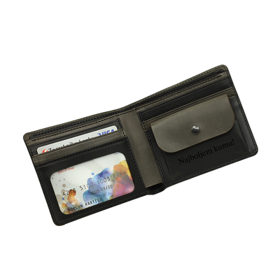 Kožni novčanik s prozirnim pretincem