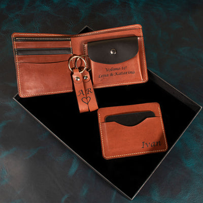 Geschenkset | Geldbörse + Etui + 2 Anhänger 