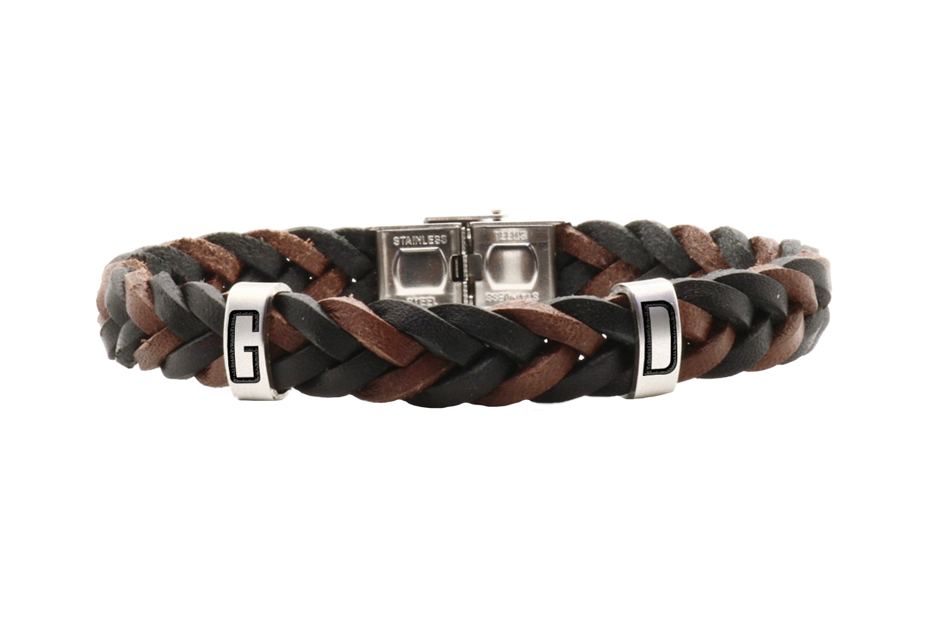 Vollgeflochtenes Lederarmband