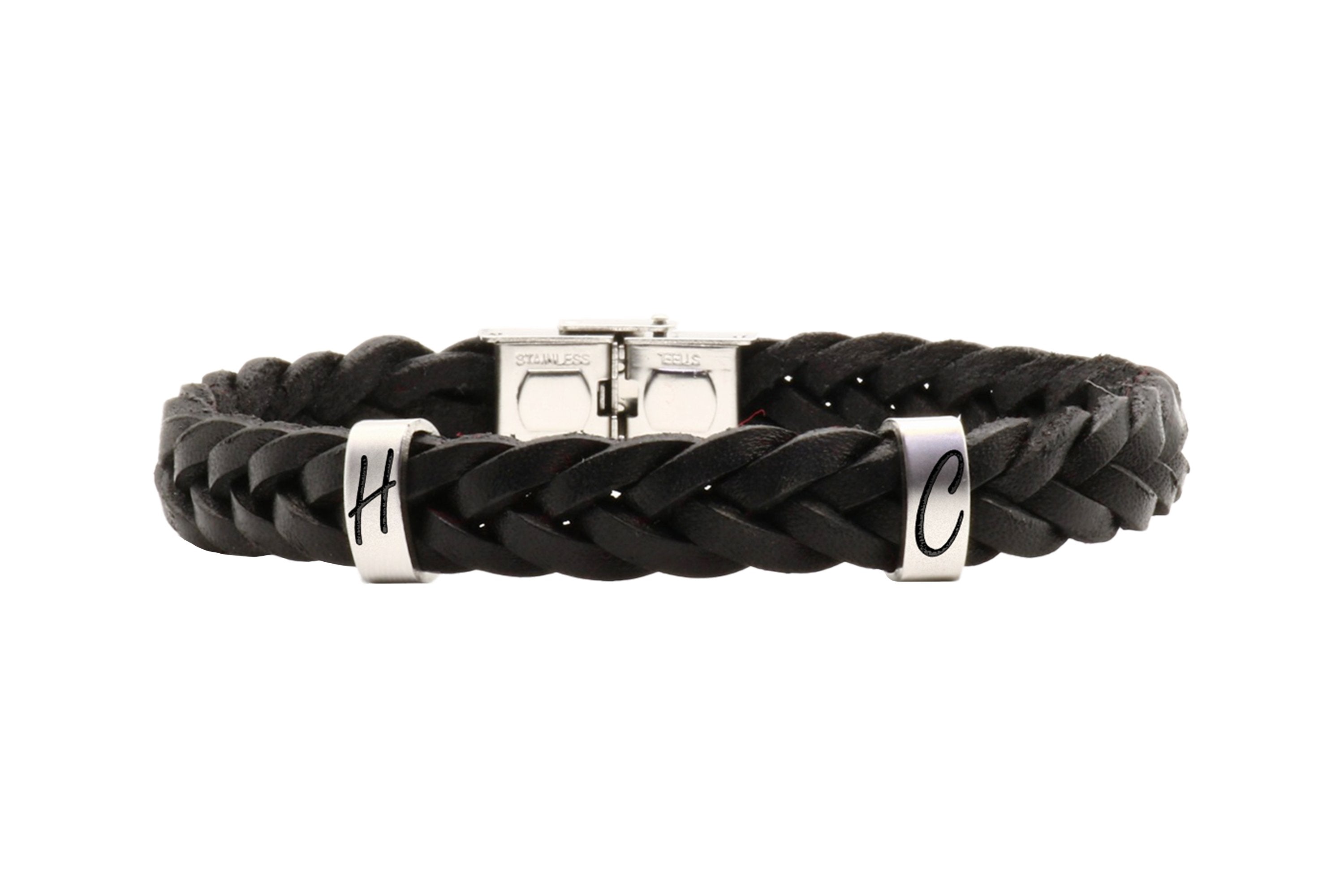 Vollgeflochtenes Lederarmband